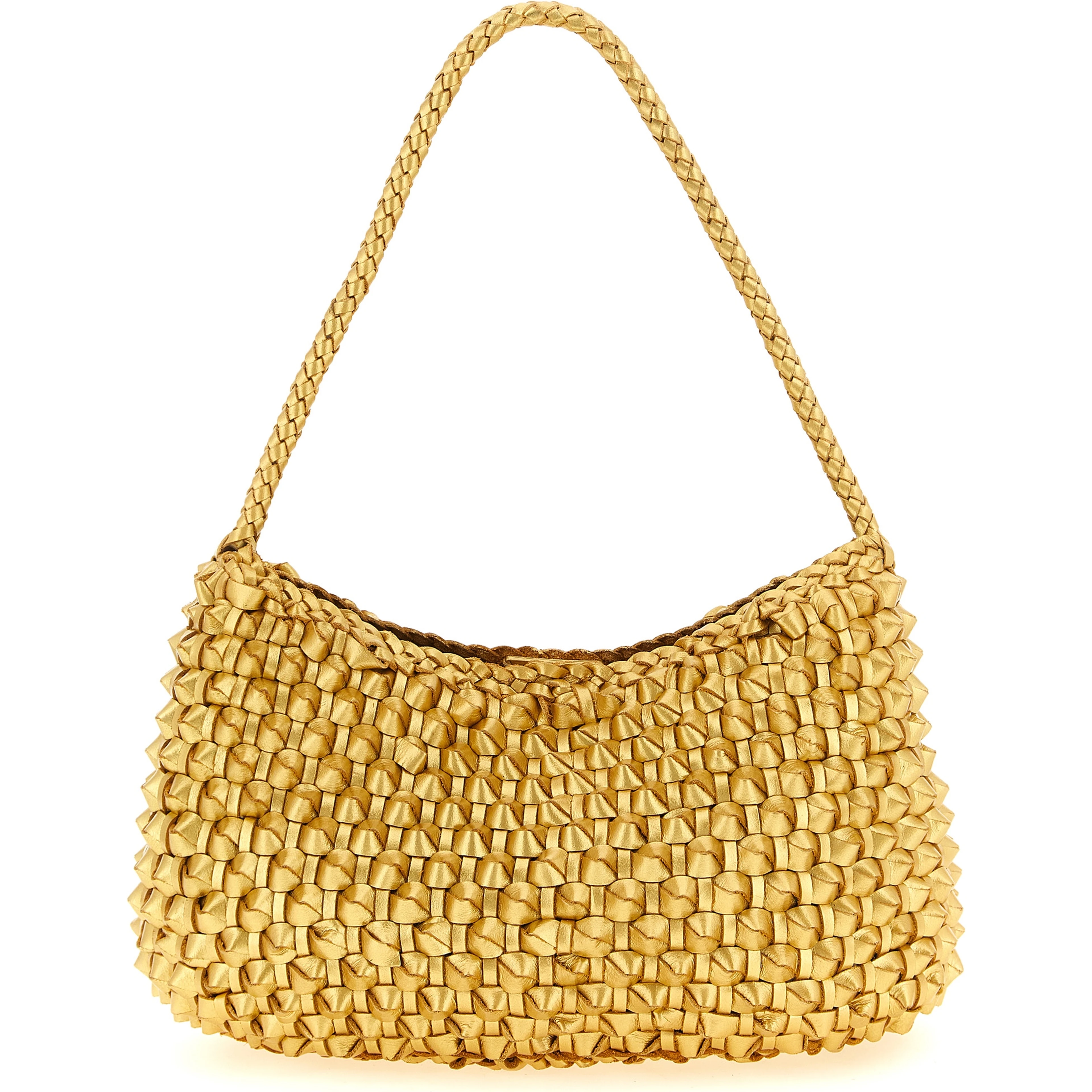 Gold Cowhide Shoulder Bag