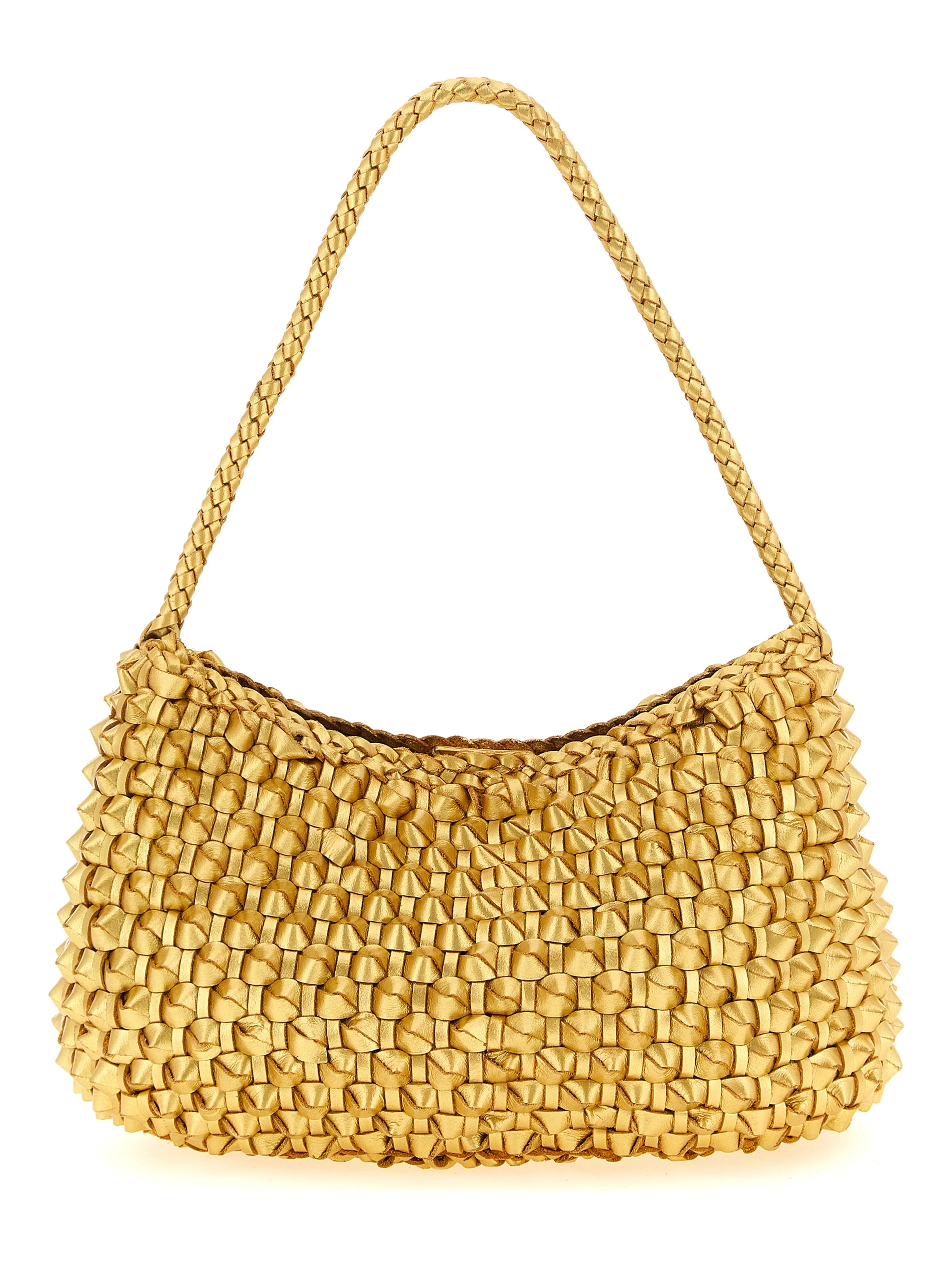 Gold Cowhide Shoulder Bag