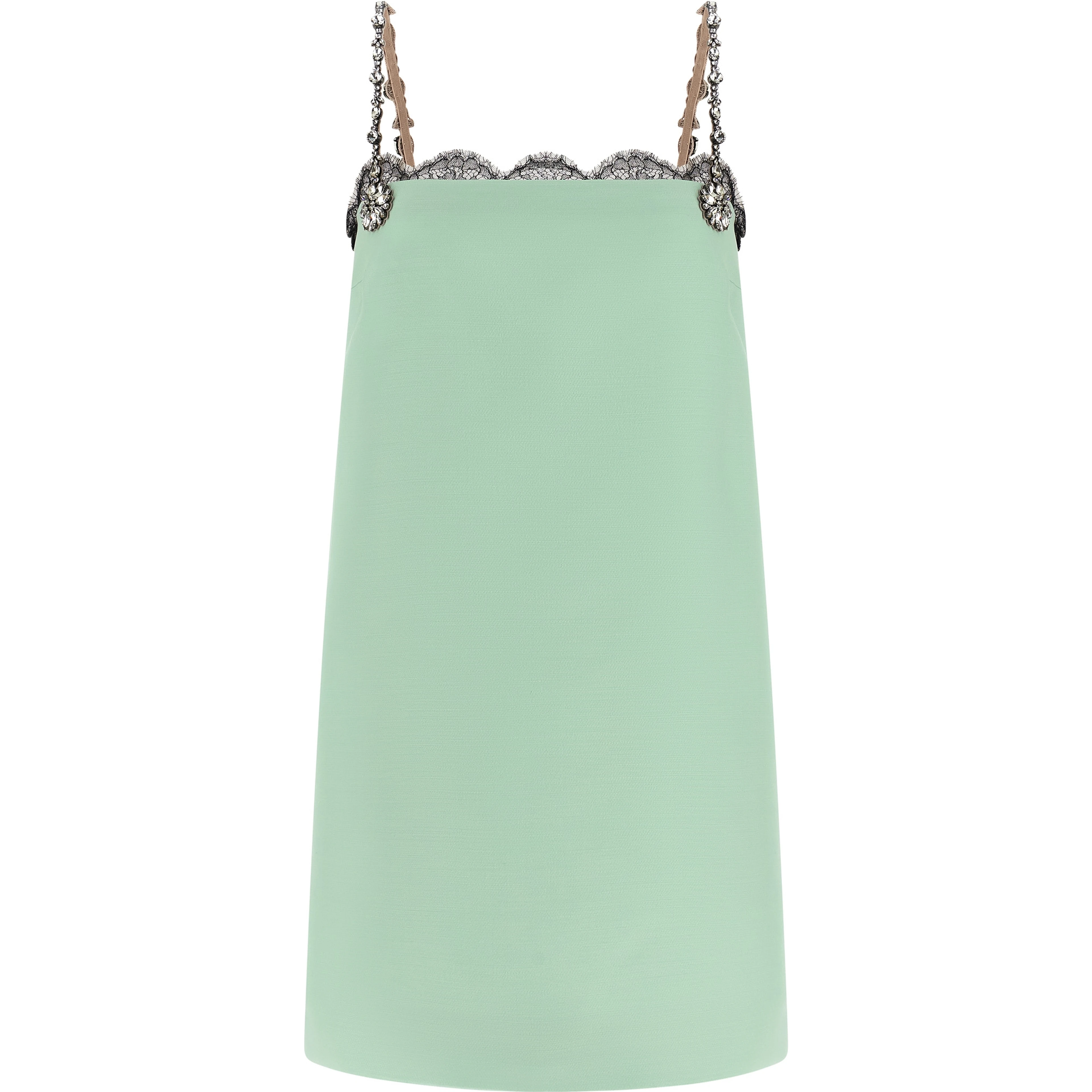 Bicolor Virgin Wool Short Dress