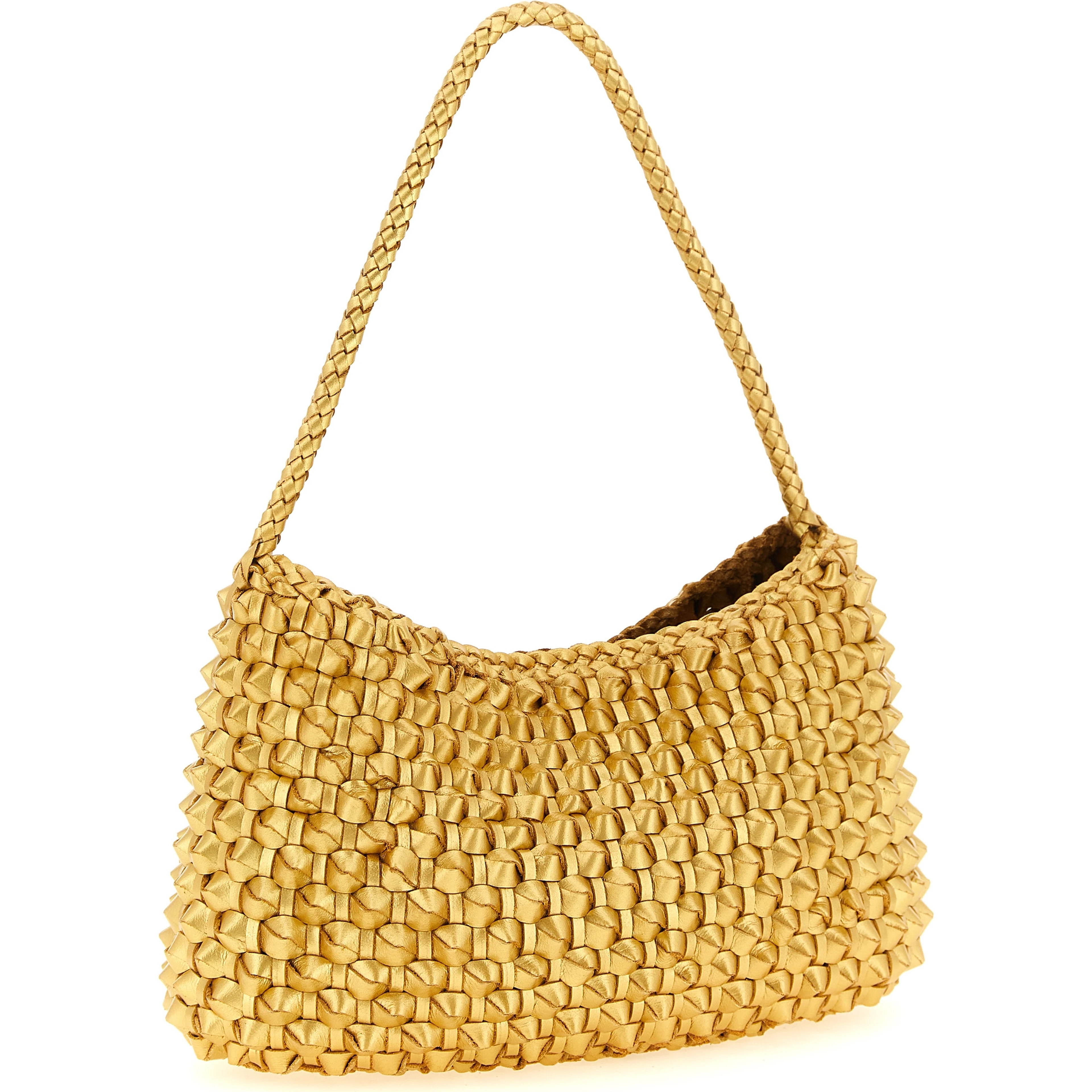 Gold Cowhide Shoulder Bag
