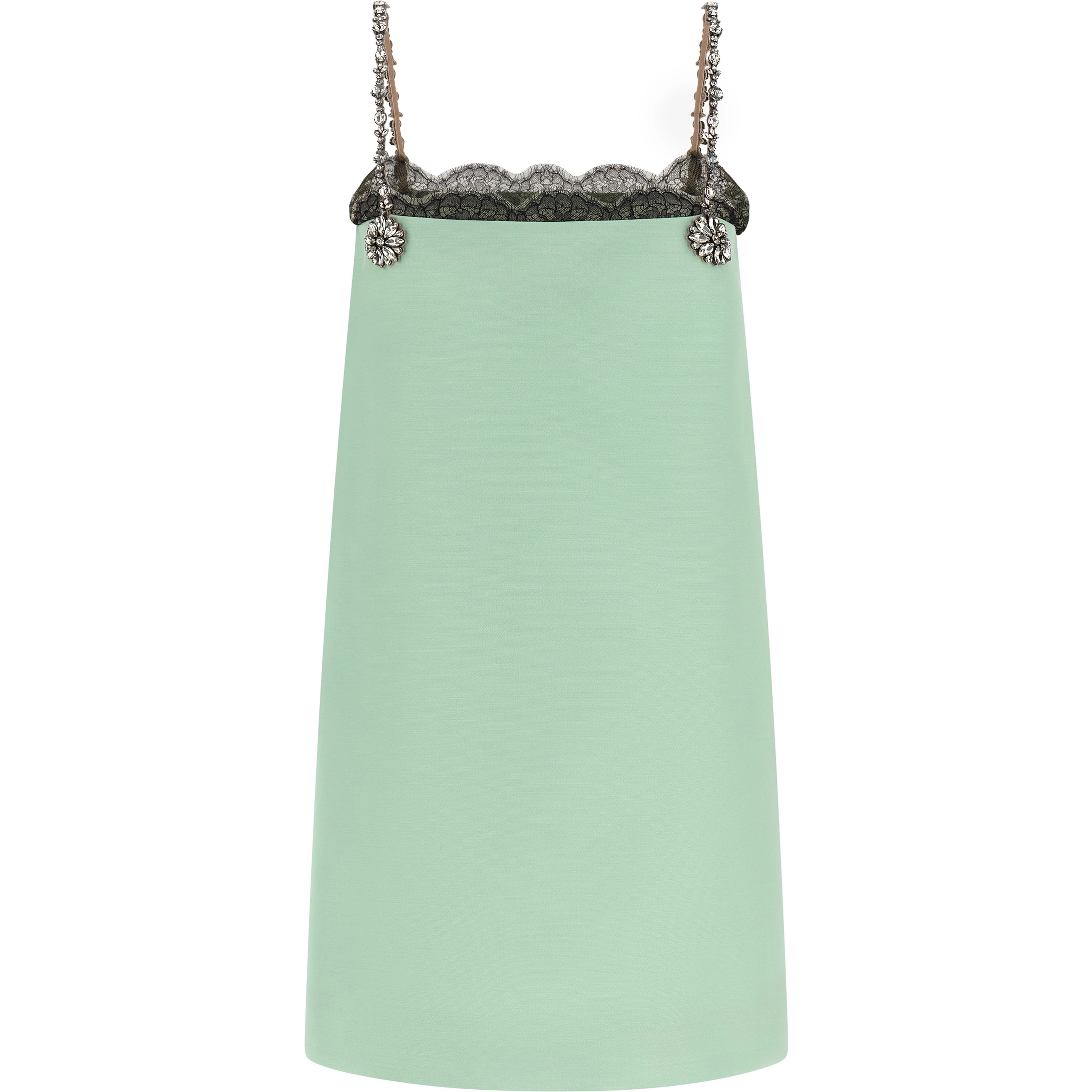 Bicolor Virgin Wool Short Dress