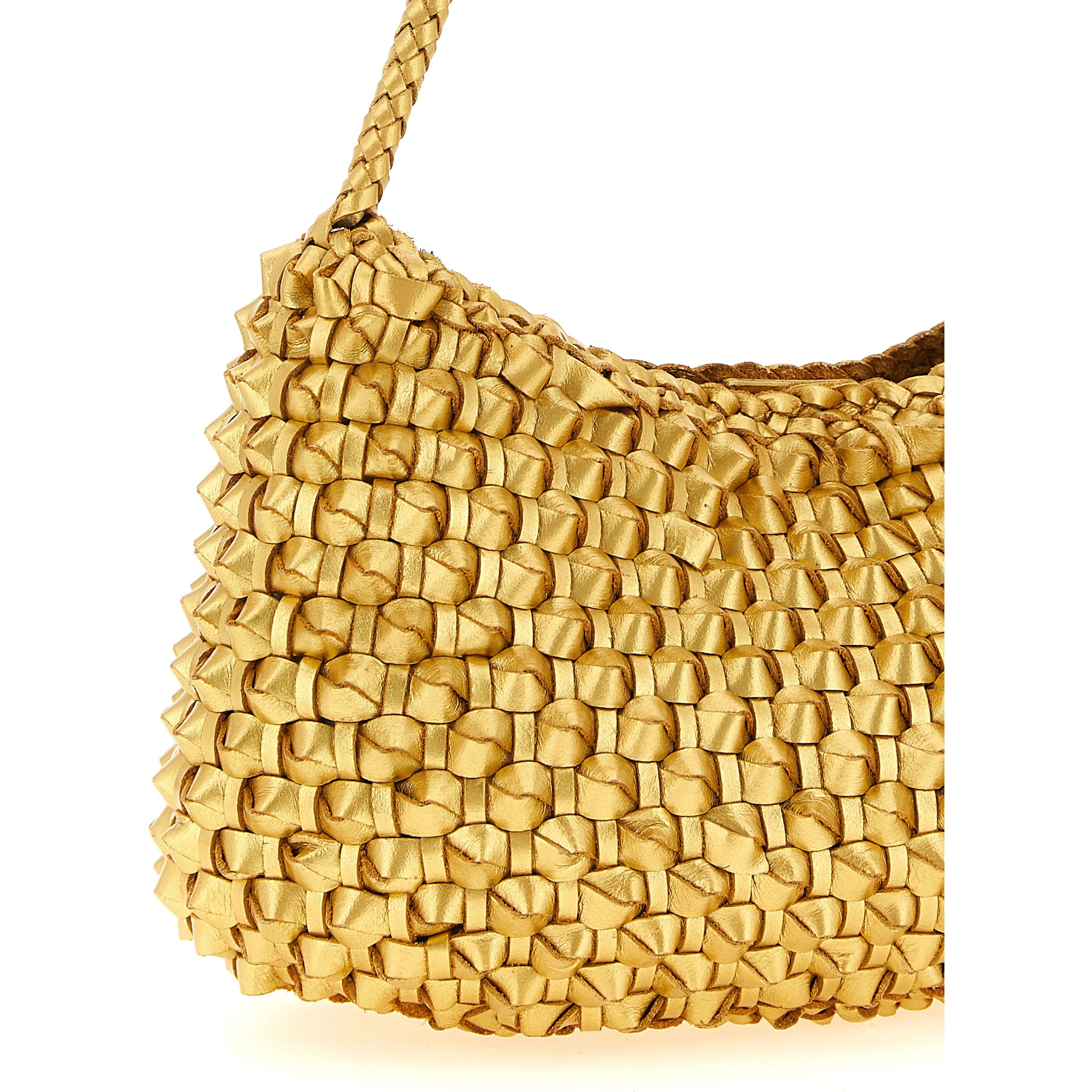 Gold Cowhide Shoulder Bag