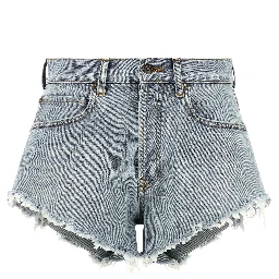 Blue Cotton Bermuda Shorts