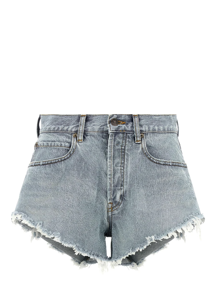 Blue Cotton Bermuda Shorts