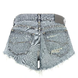 Blue Cotton Bermuda Shorts