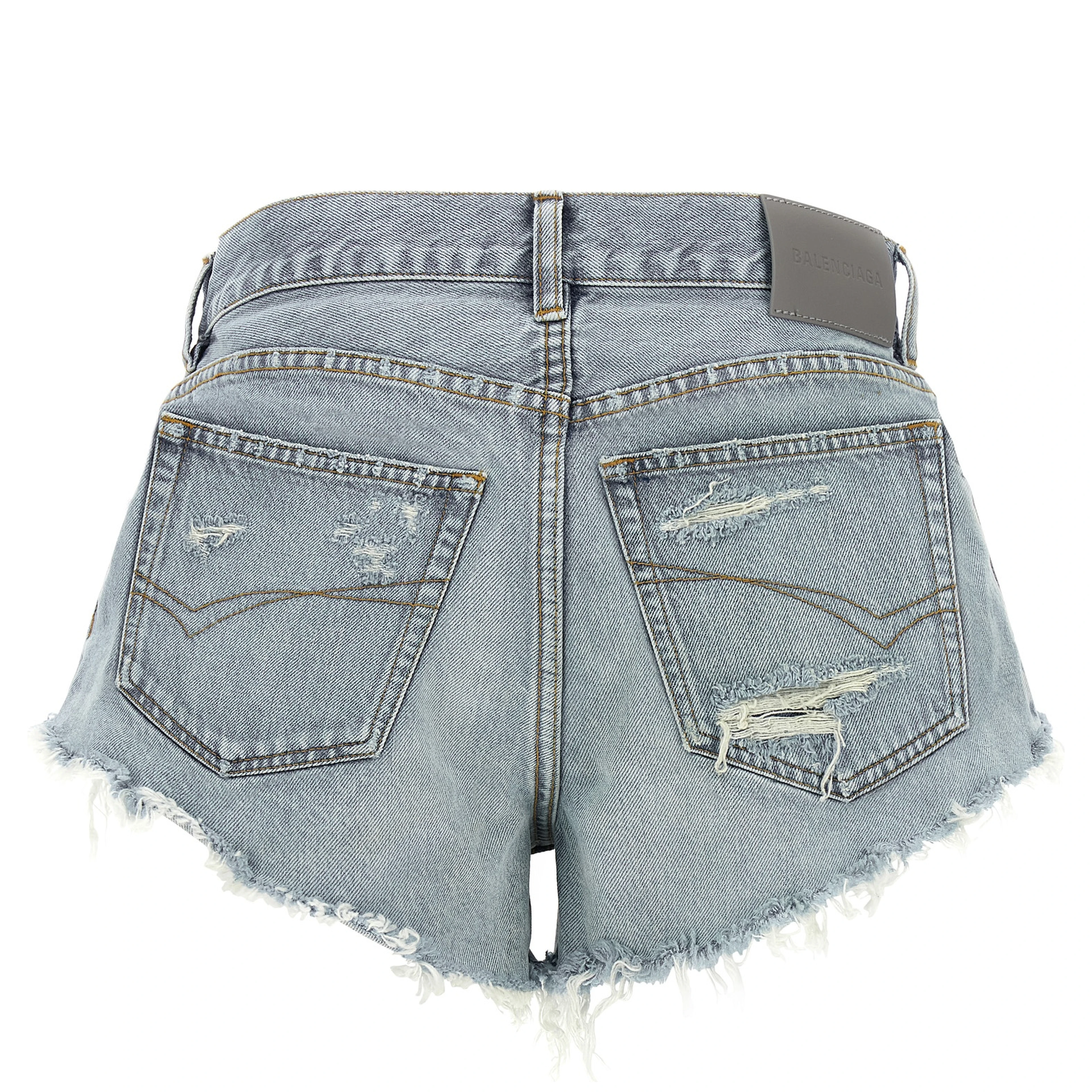 Blue Cotton Bermuda Shorts