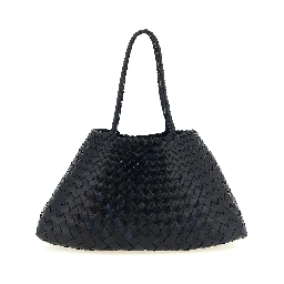 Blue Calfskin Shoulder Bag
