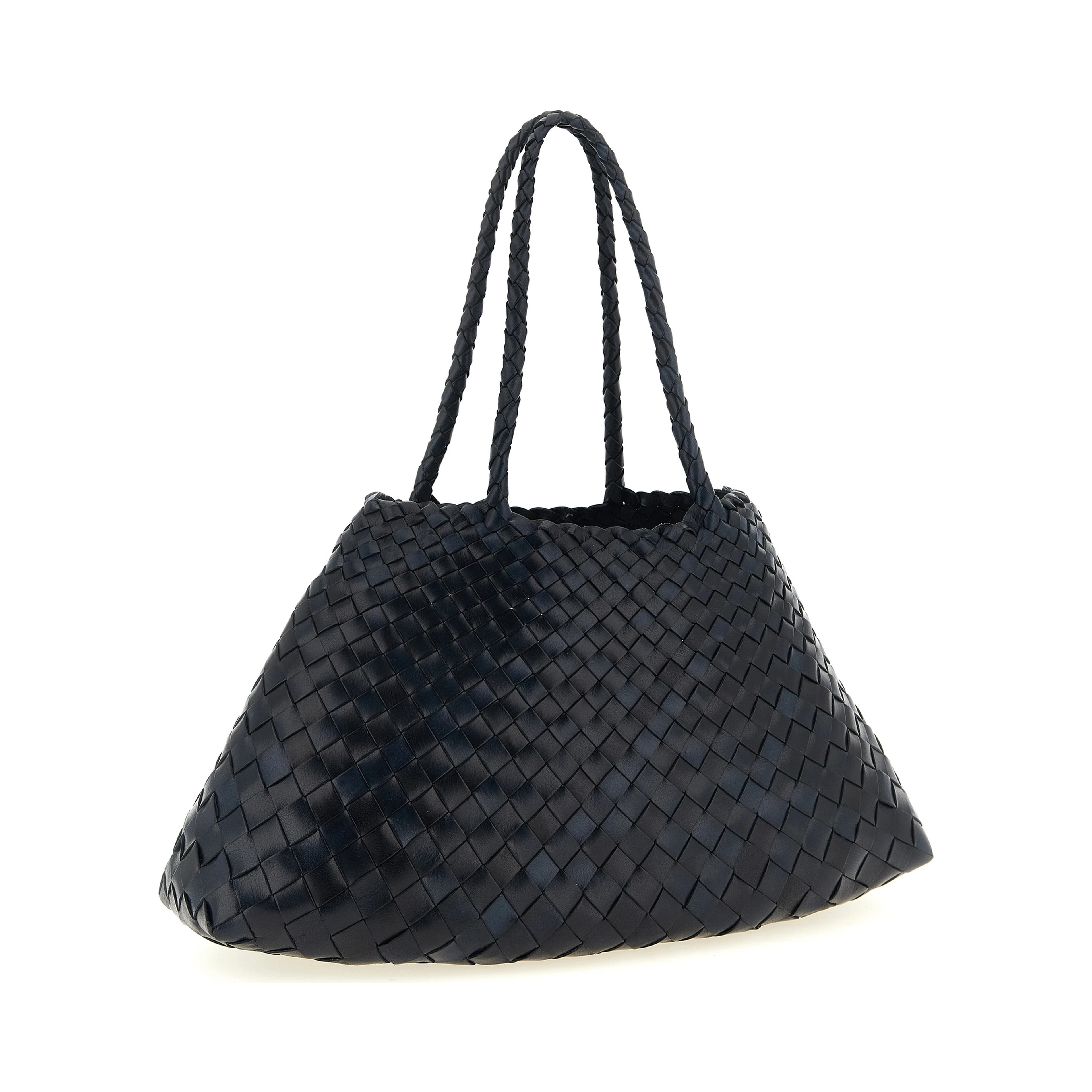 Blue Calfskin Shoulder Bag