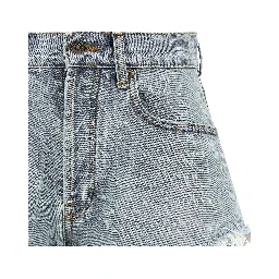 Blue Cotton Bermuda Shorts