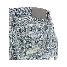 Blue Cotton Bermuda Shorts