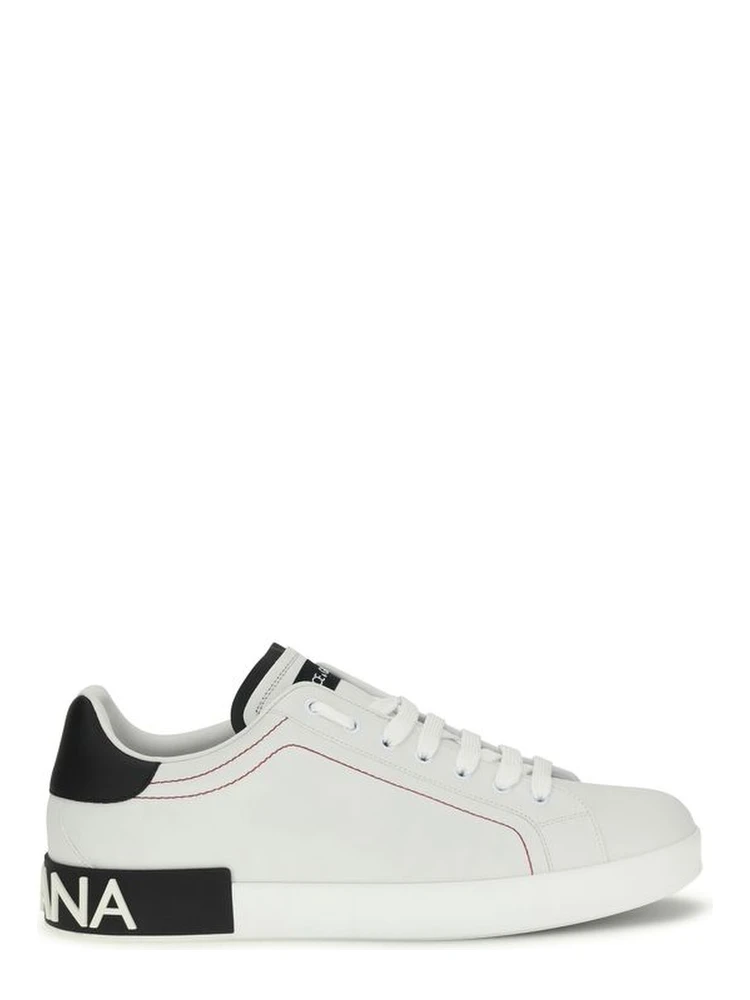 White Calf Leather Bos Taurus Low Top Sneakers