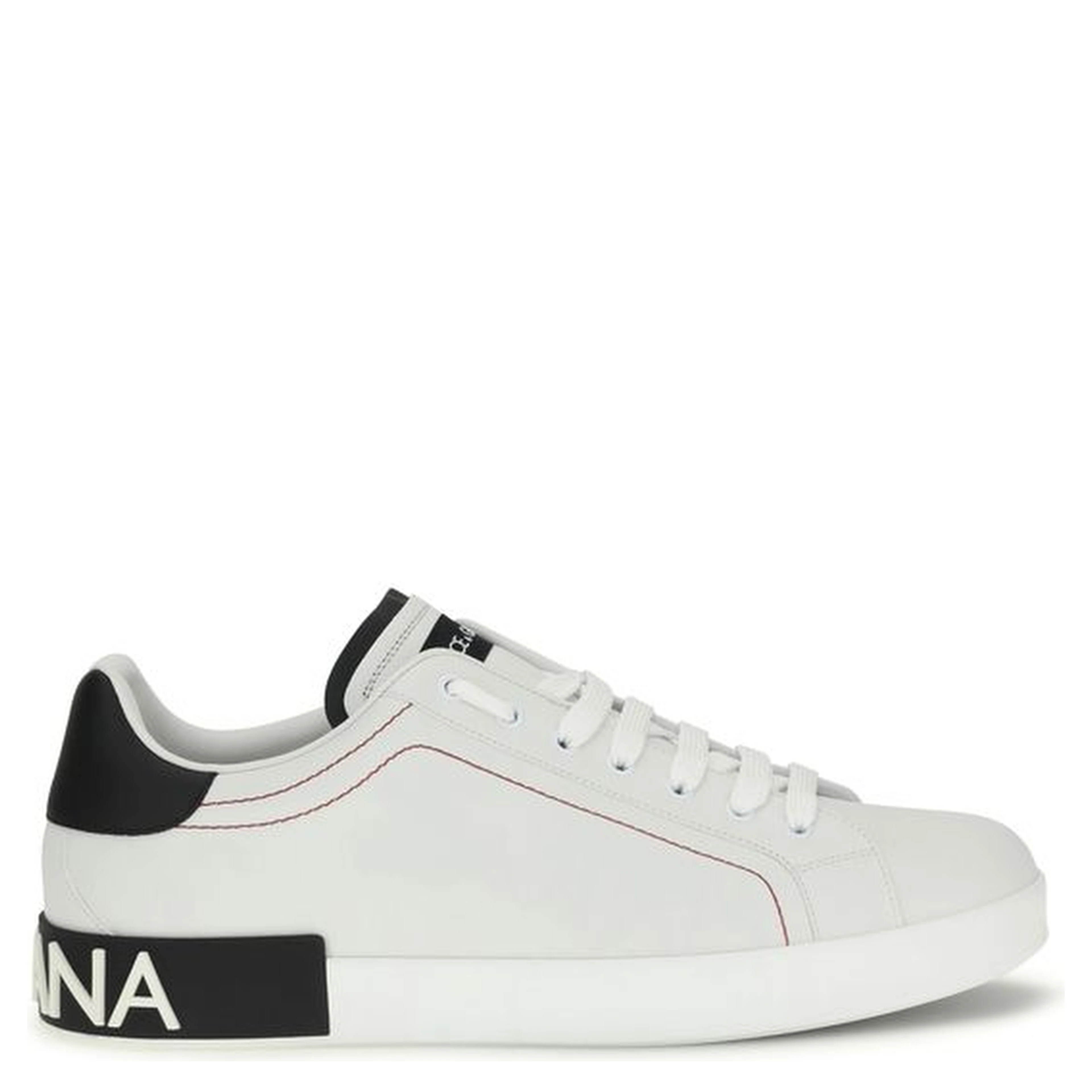 White Calf Leather Bos Taurus Low Top Sneakers