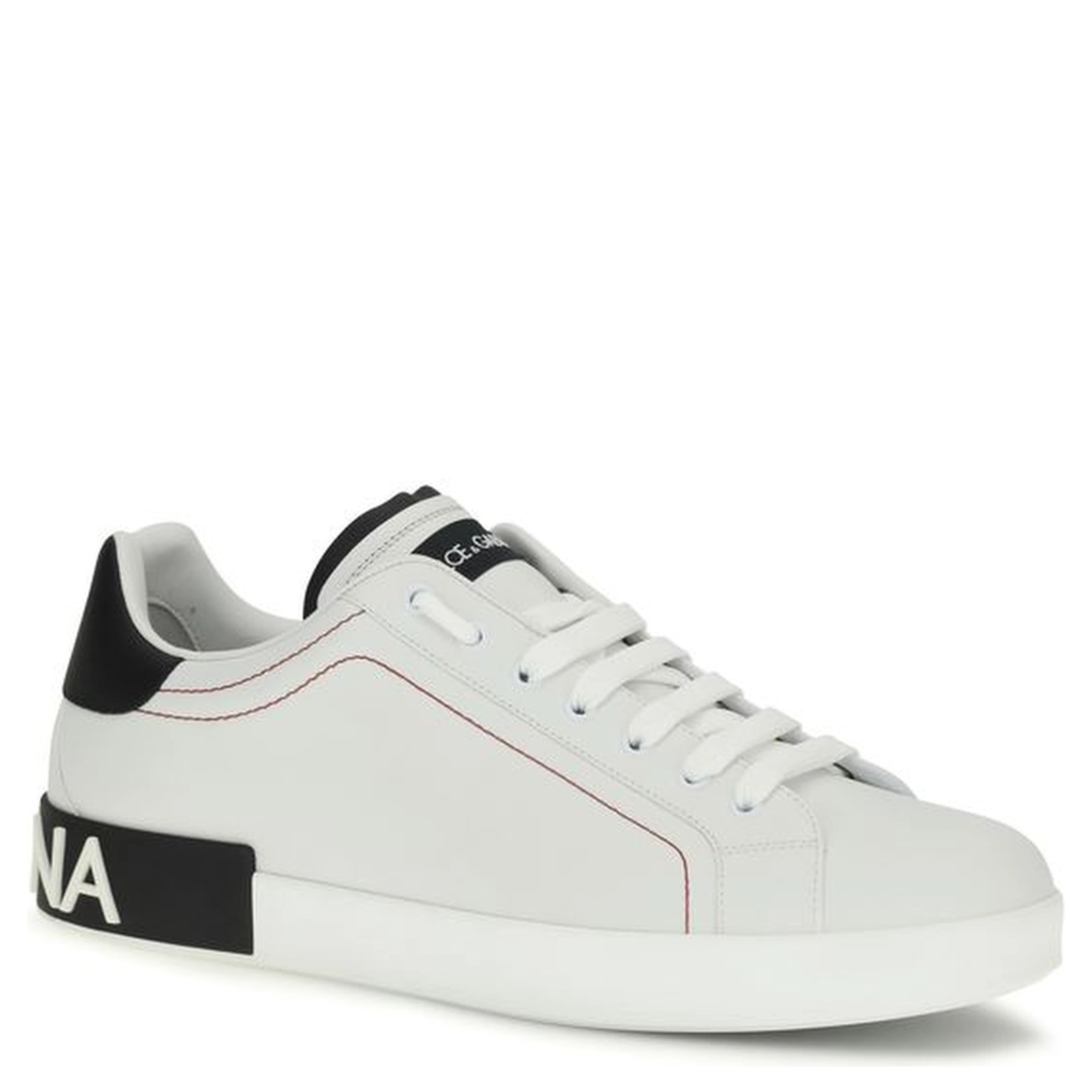 White Calf Leather Bos Taurus Low Top Sneakers