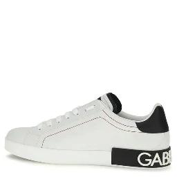 White Calf Leather Bos Taurus Low Top Sneakers