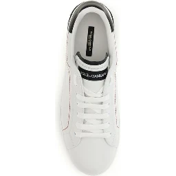 White Calf Leather Bos Taurus Low Top Sneakers