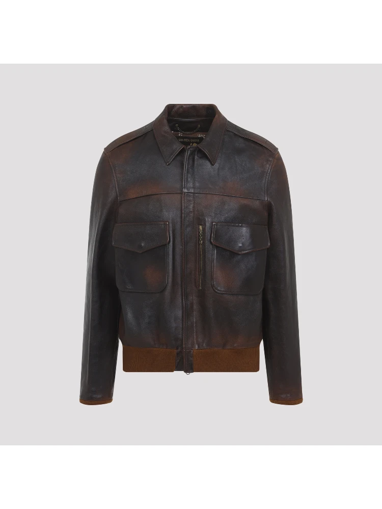 Golden Goose Leather Bomber Jacket