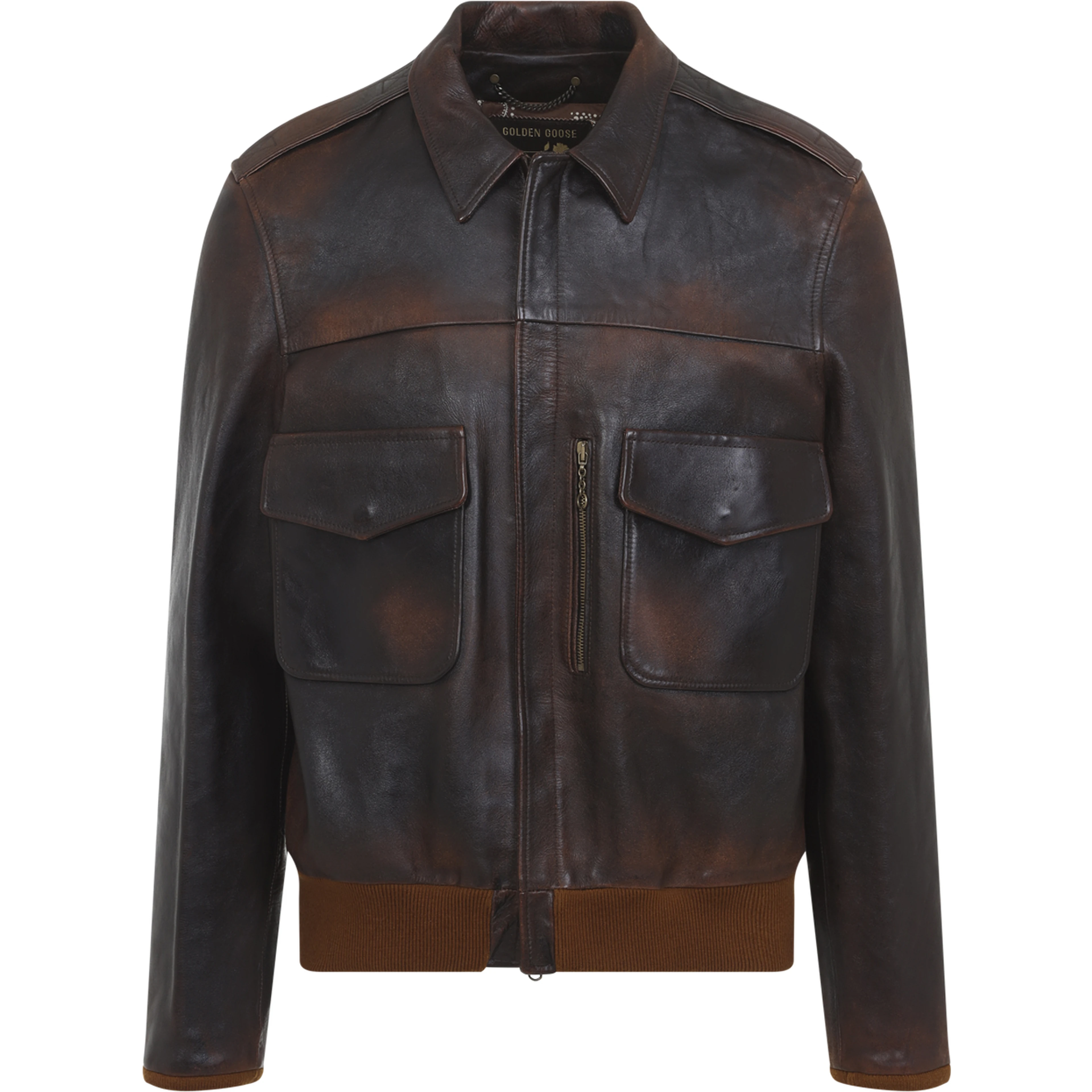 Golden Goose Leather Bomber Jacket
