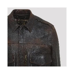 Golden Goose Leather Bomber Jacket