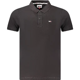 Black Cotton Men's Polo Shirt