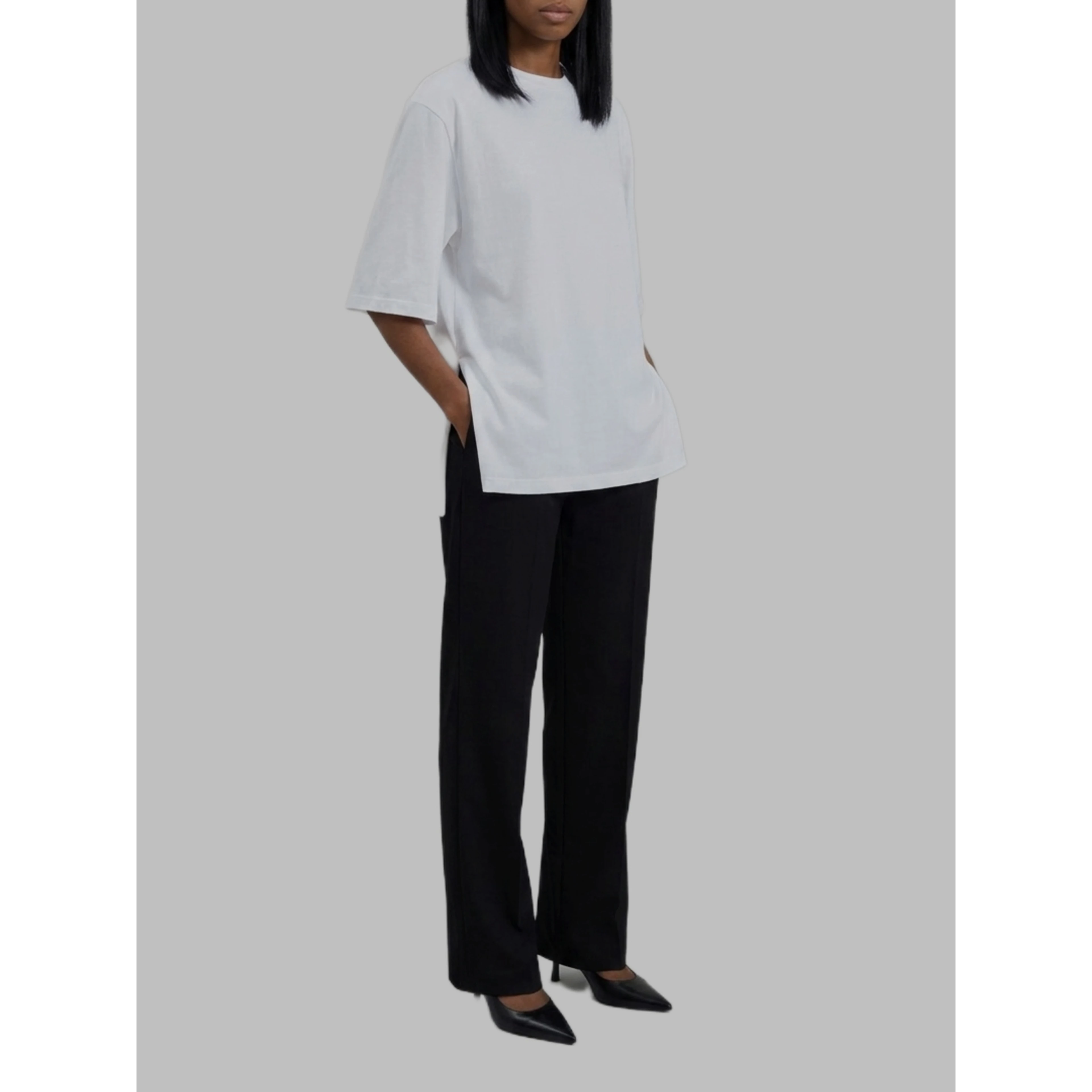 White Anira padded T-shirt