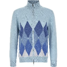 Blue Cashmere Cardigan