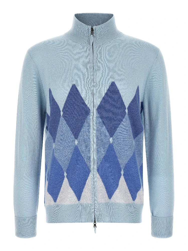 Blue Cashmere Cardigan