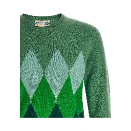Bicolor Cashmere Cardigan