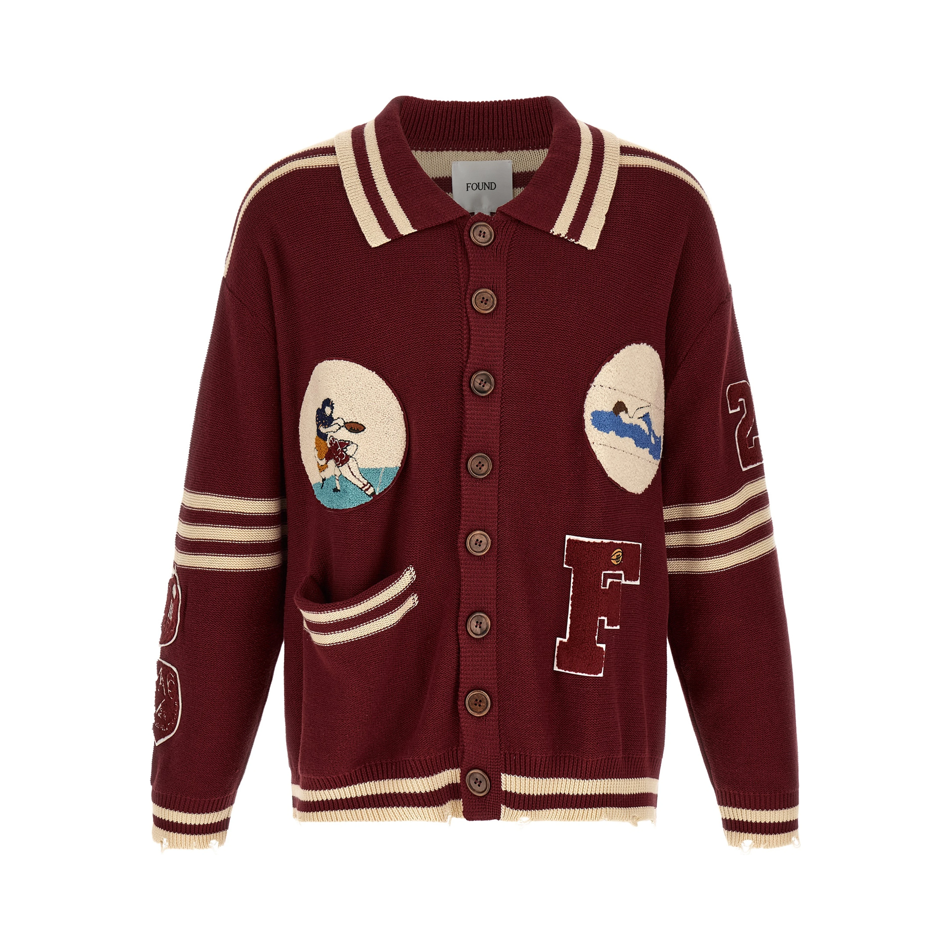 Bordeaux Cotton Cardigan