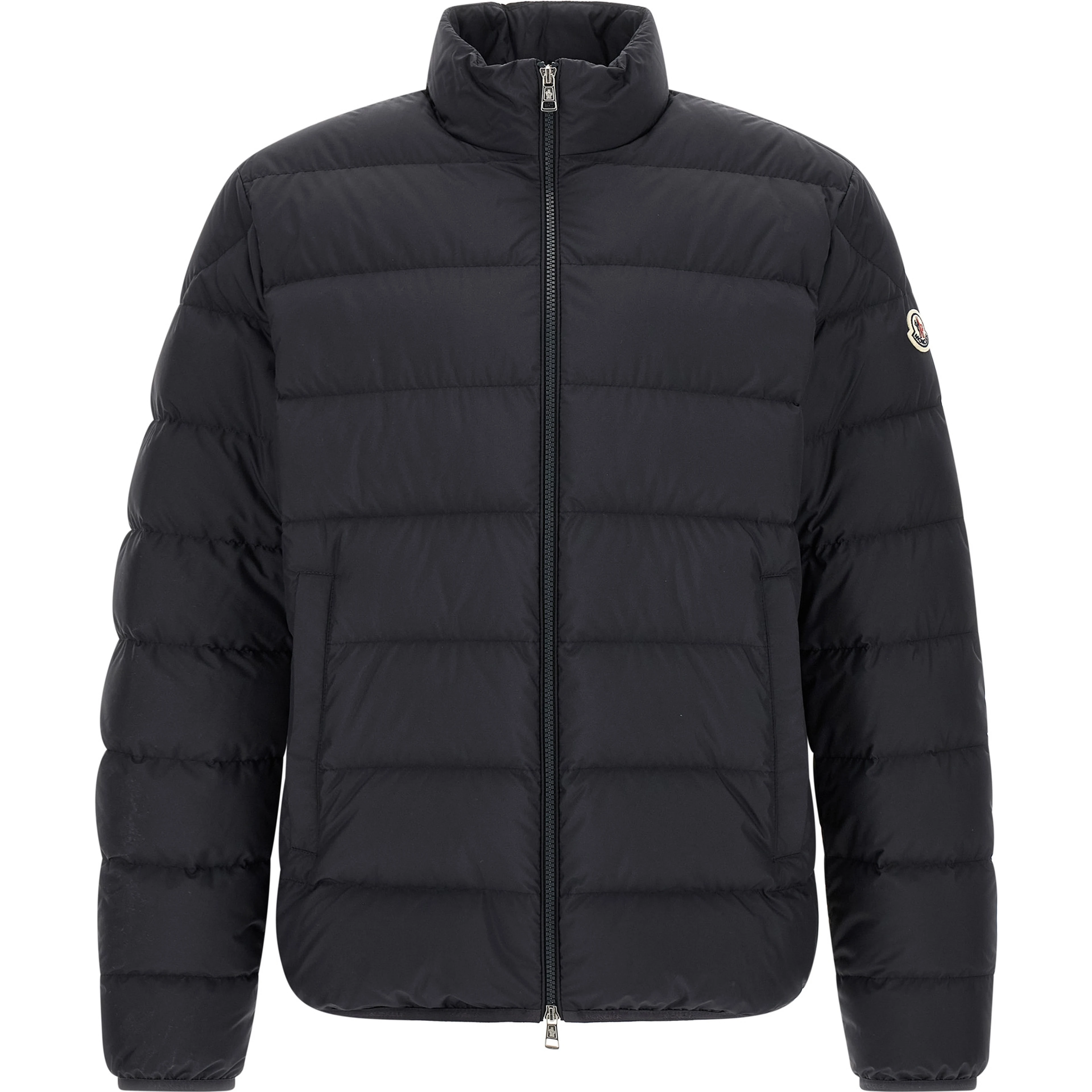 Blue Polyester Full-Length Jacket