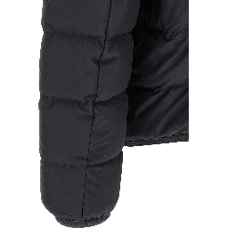 Blue Polyester Full-Length Jacket