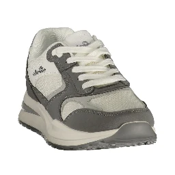 White Polyurethane Women's Sneaker