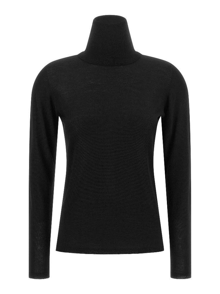Black Virgin Wool Cardigan