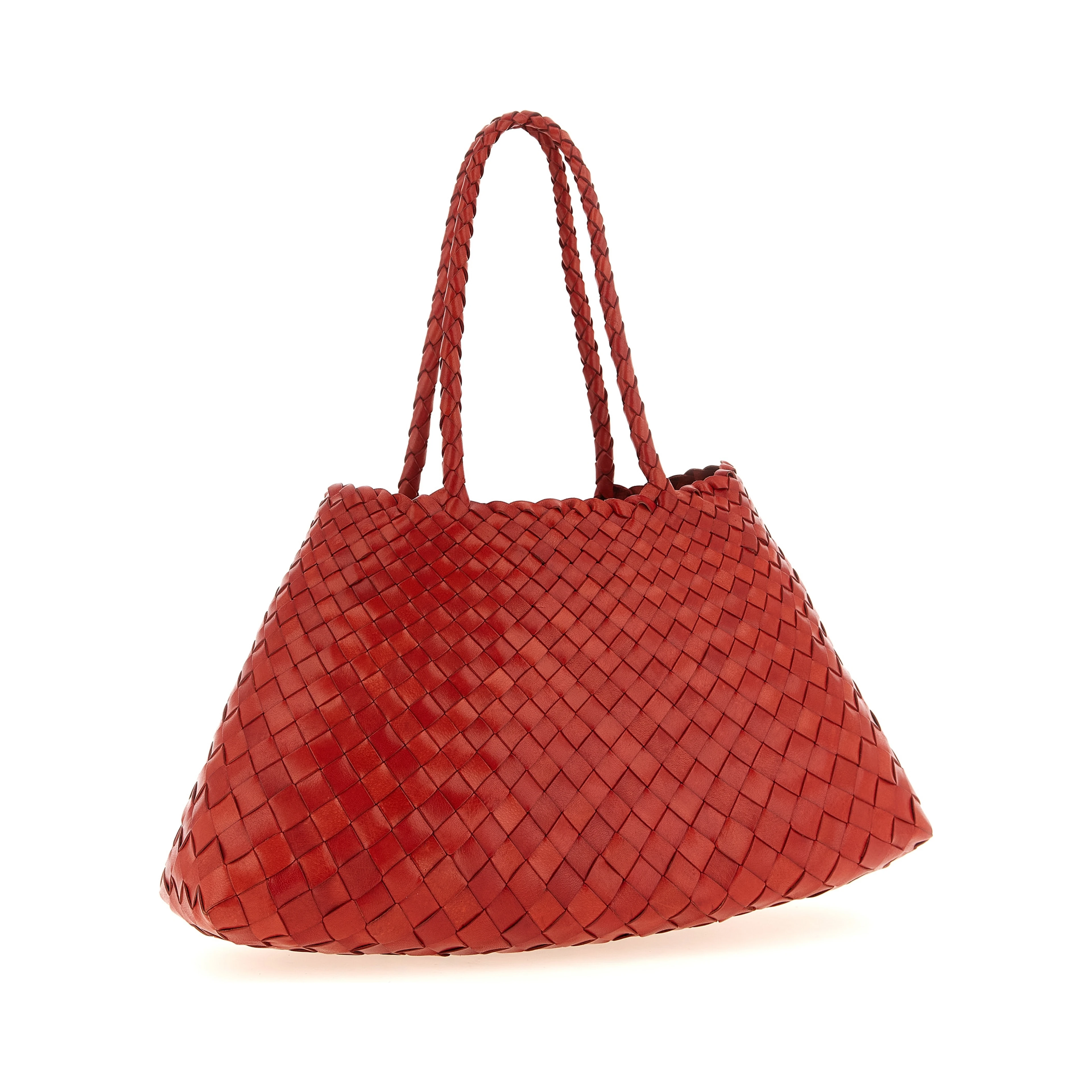 Red Calfskin Shoulder Bag
