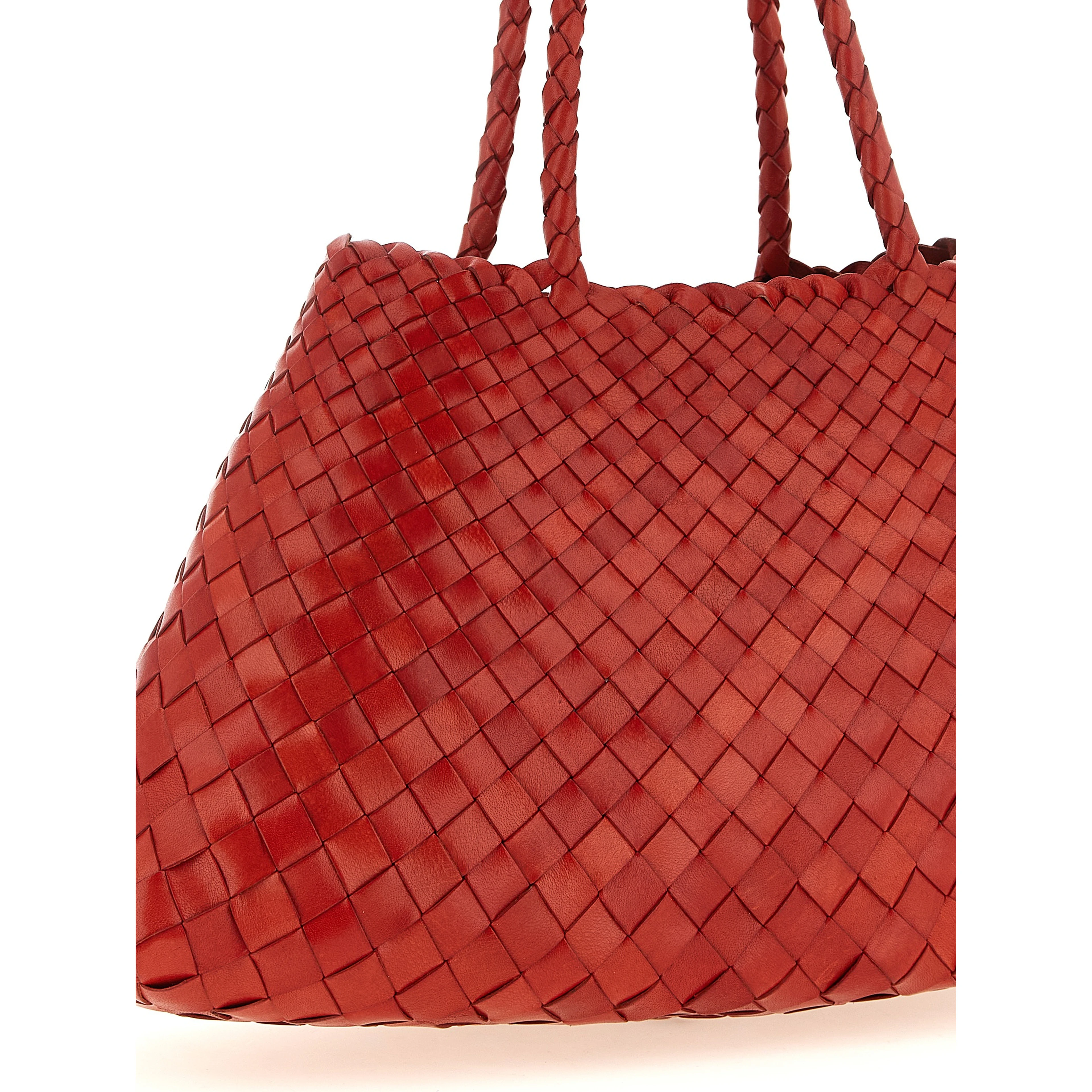 Red Calfskin Shoulder Bag