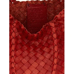 Red Calfskin Shoulder Bag