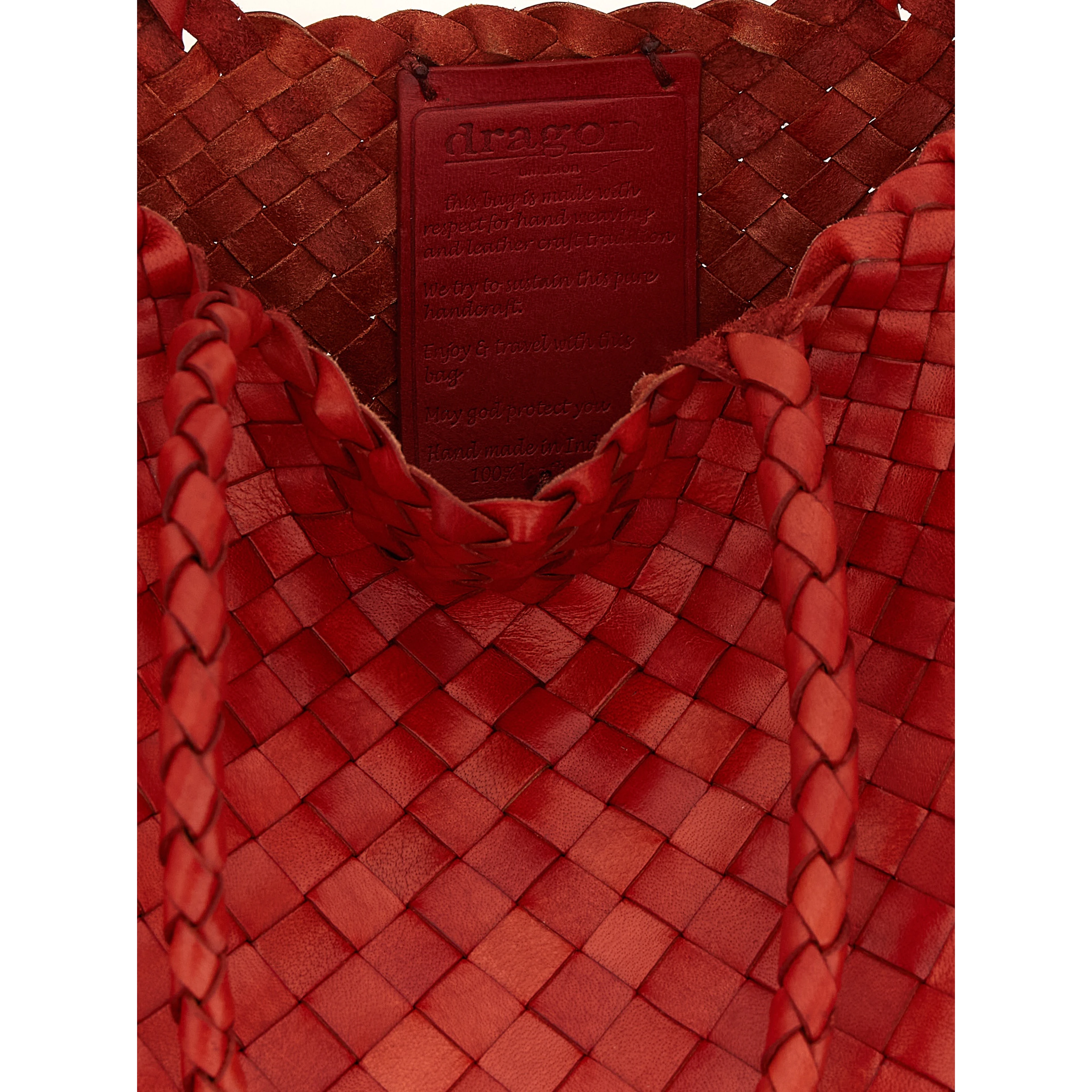 Red Calfskin Shoulder Bag
