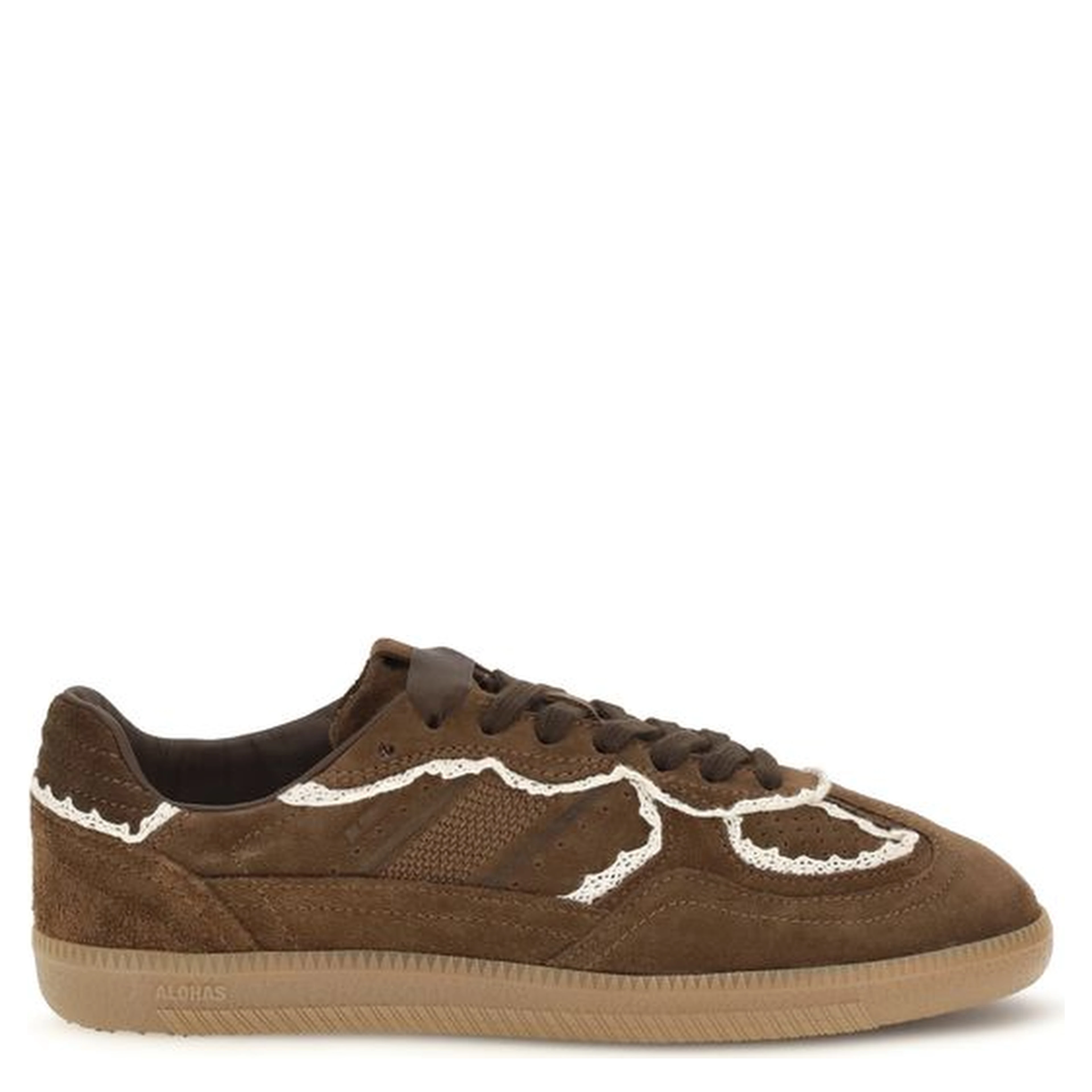 Brown Suede Leather Low Top Sneakers