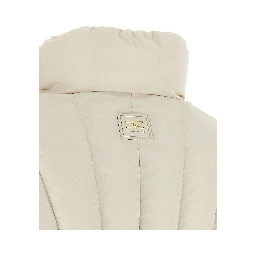White Polyester Full-Length Jacket