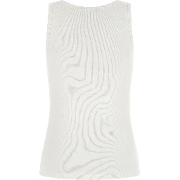 White Cotton Sleeveles T-Shirt