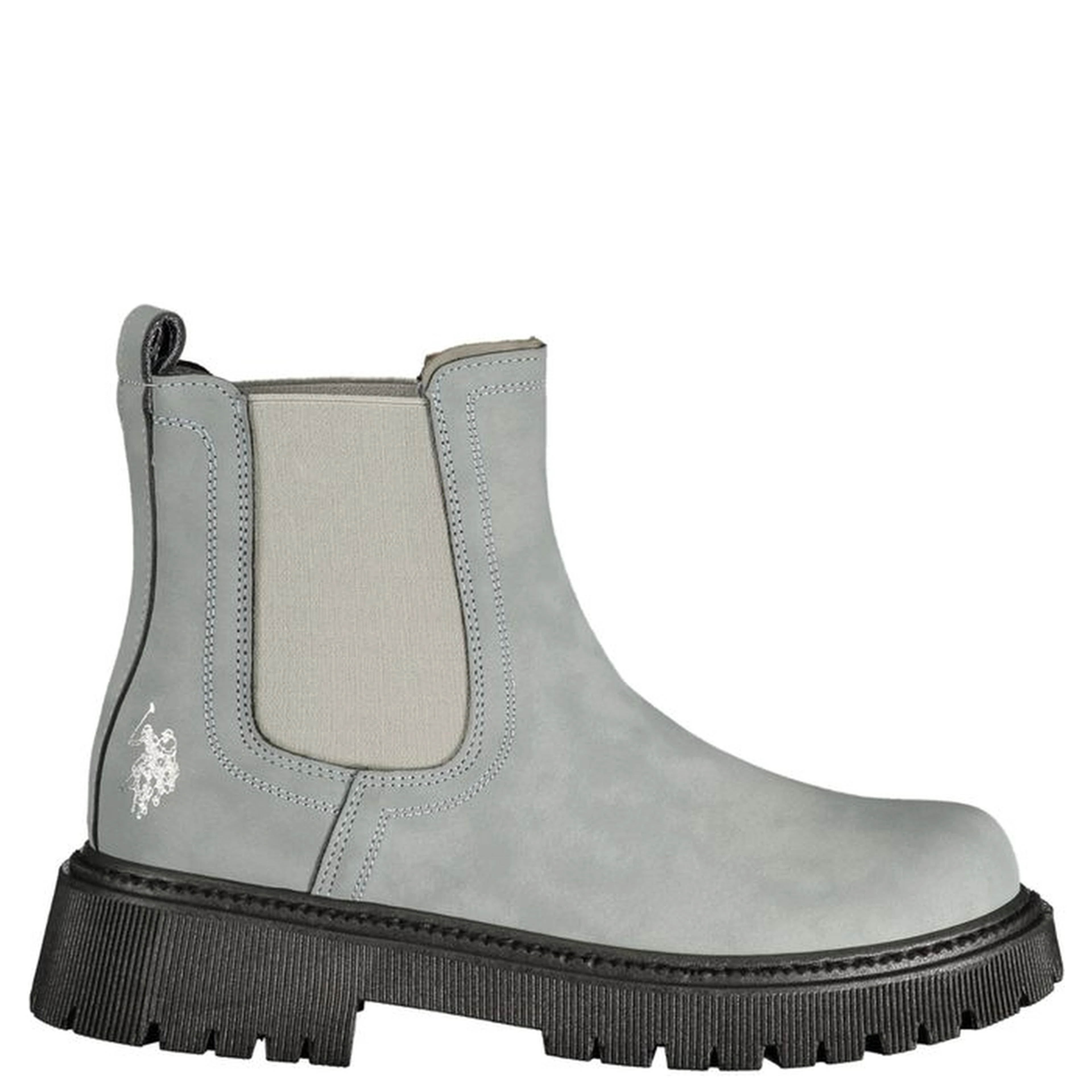 "Grey Polyurethane Women's Boot"