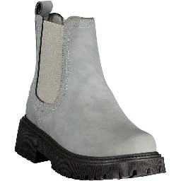 "Grey Polyurethane Women's Boot"