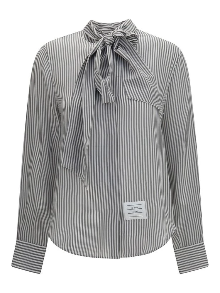 Gray Silk Pattern Shirt