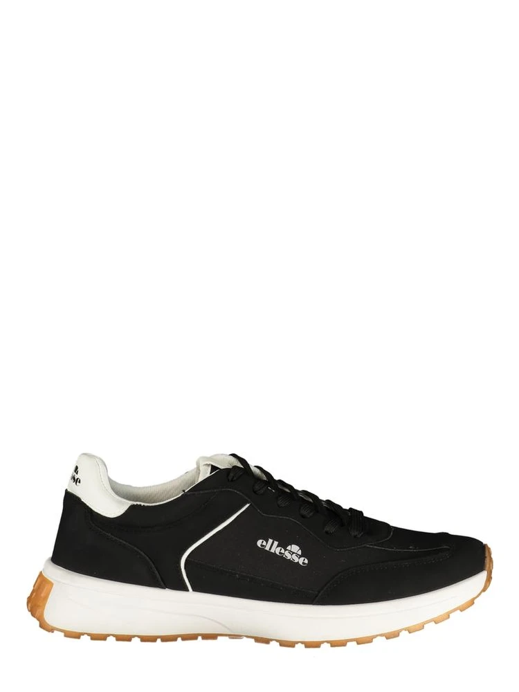 Black Polyester Men's Sneaker