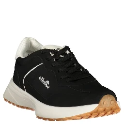 Black Polyester Men's Sneaker