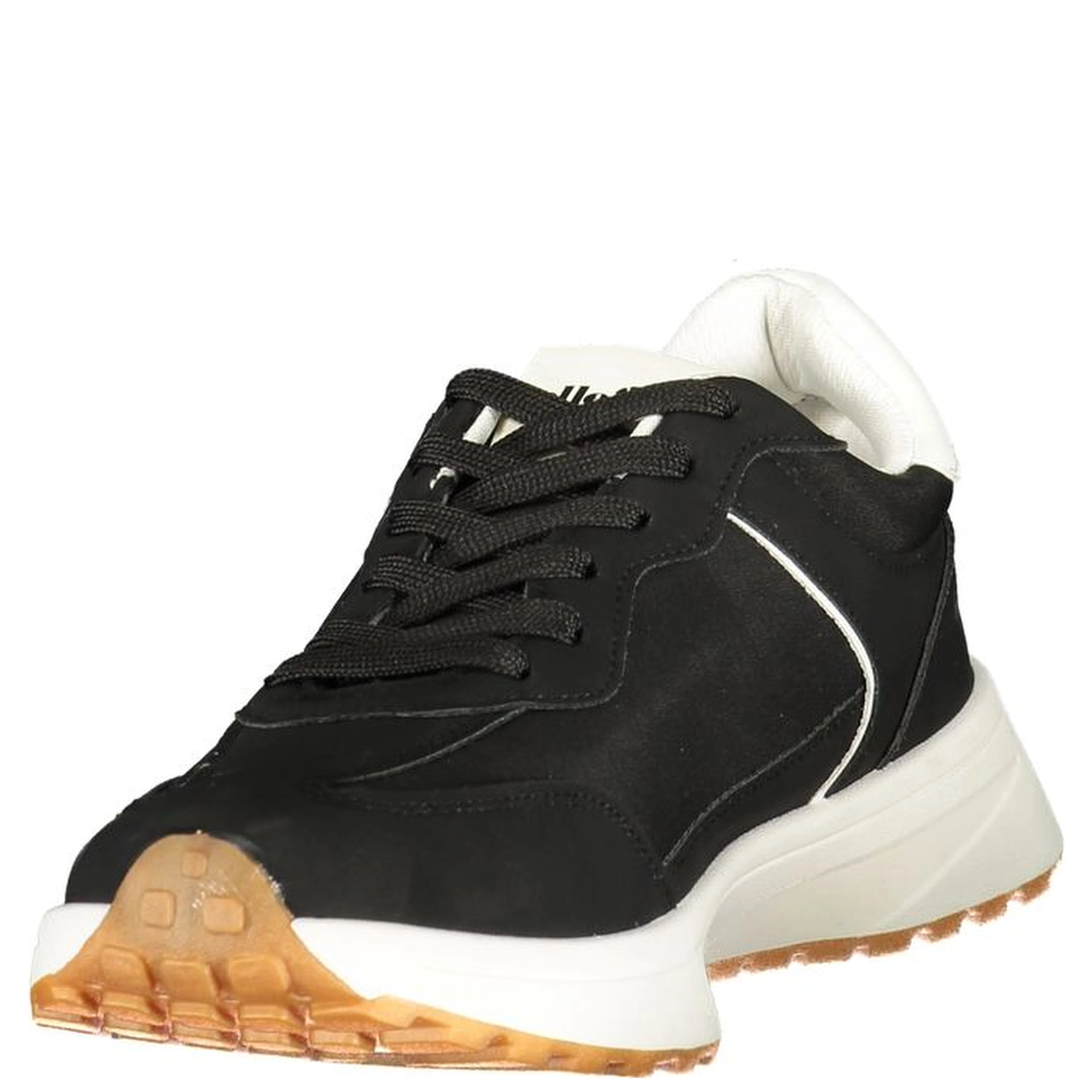 Black Polyester Men's Sneaker