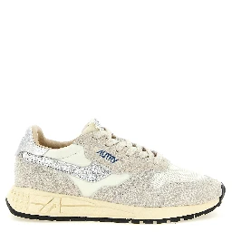 White Cowhide Athletic Sneakers