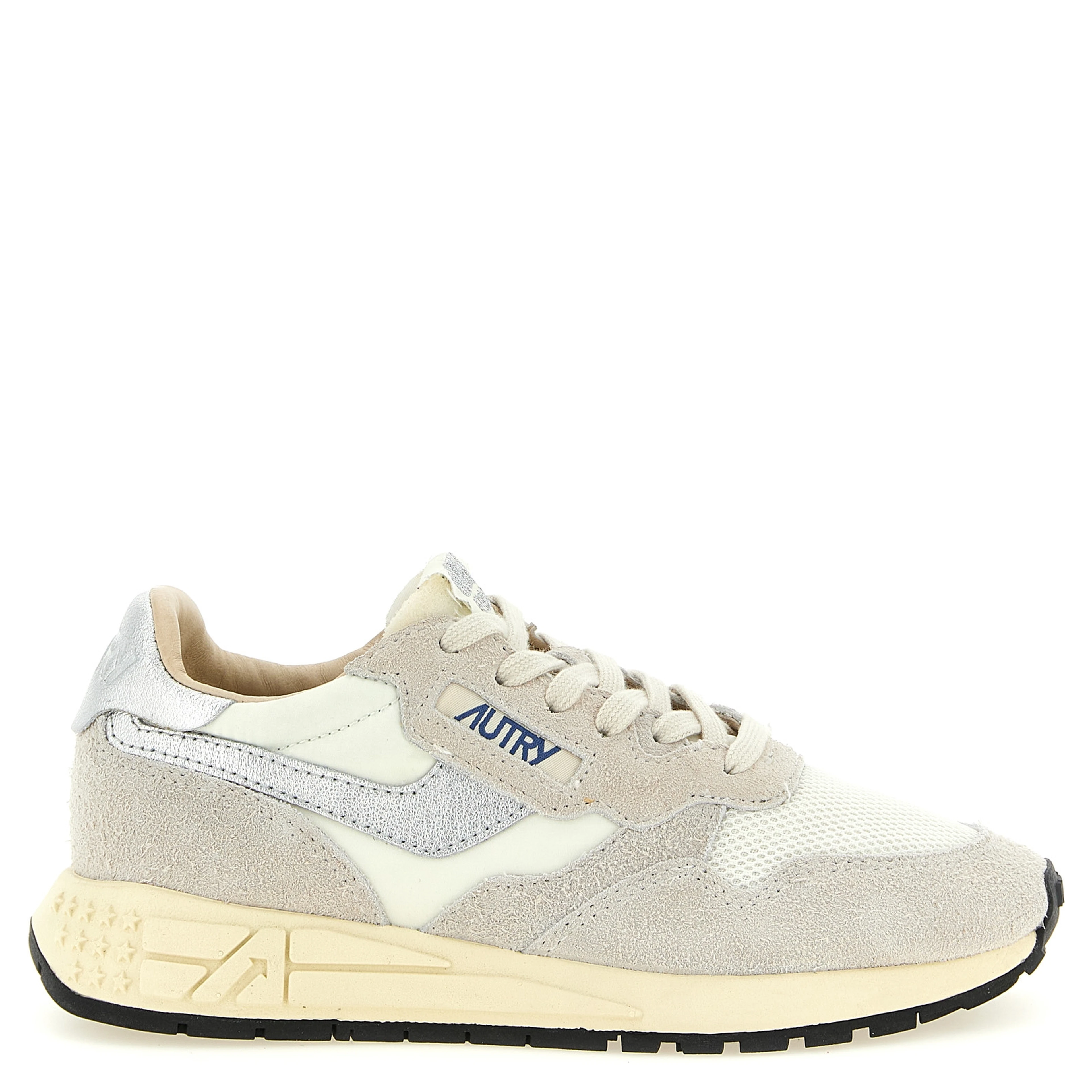 White Cowhide Athletic Sneakers