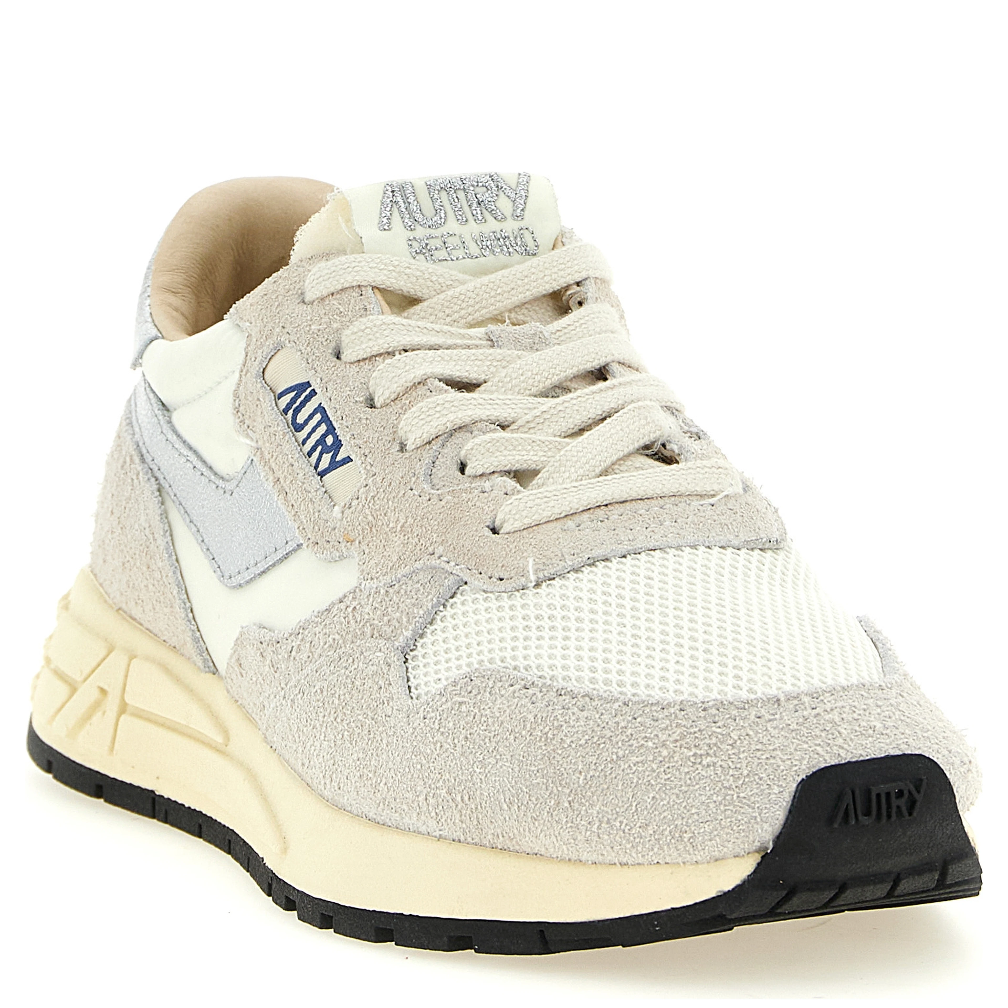 White Cowhide Athletic Sneakers