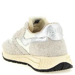 White Cowhide Athletic Sneakers
