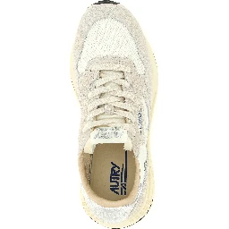 White Cowhide Athletic Sneakers